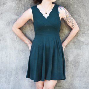 Altered state low cut green dress